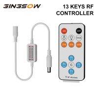 ◎℡ Gingsow COB LED Strip Light RF 13 Keys Remote Controller With DC Jack Single Color Dimming 5-24V Max Support 72W Strip Light