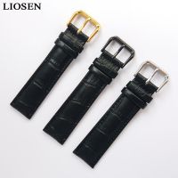 №✹✌ LIOSEN Durable Genuine Leather Watchband Men and Women Stainless Steel Buckle Watch Strap 18mm 19mm 20mm 21mm 22mm 24mm