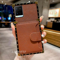 L &amp; F เคสเคสหนังกระเป๋าสตางค์เป็นศูนย์ Vivo Y21 / Y21T / Y21S / Y33S / Y33T คุณภาพสูงเคสการ์ดหนังเคสหนังเคสป้องกันแรงกระเทือนโทรศัพท์