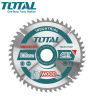 TOTAL ใบเลื่อยวงเดือน ตัดไม้ ขนาด 8.1/4 นิ้ว 48 ฟัน รุ่นงานหนัก รุ่น TAC231522 ( TCT Saw Blades )