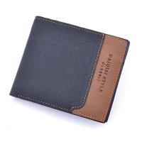 Fashion Splicing Men Wallet Trifold Short Wallet for Men Leather Wallet Menman WalletDom Lelaki with Zipper Coin Pouch