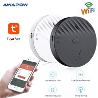 Awapow Tuya Wifi Vibration Sensor Alarm Window Door Wireless Vibration Detector 130Db Sound For Home Security Anti Theft System