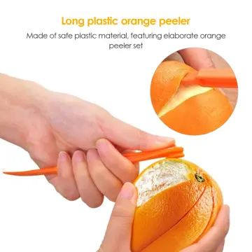 2Pcs Orange Peelers Easy Open Orange Peeler Stainless Steel Lemon