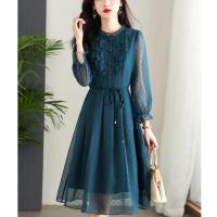 ☫✻✠ dress middle-aged female temperament of summer 2023 the new western style long-sleeved