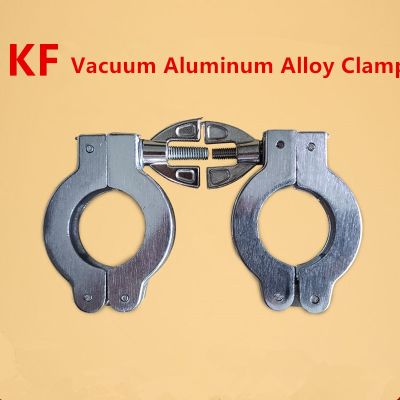 ○☃✠ 1Set KF10/16/25/40/50 Vacuum Aluminum Alloy Clamps with SS304 Screw Bracket Rubber Ring for Vacuum Pipe Fittings Hose Connection