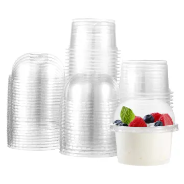 12 Oz Clear Plastic Cups with Dome Lids Pet Disposable Dessert Cups, Parfait  Cups for Ice Cream, Iced Cold Coffee Drinks, Cupcake. Fruit Cup - China Plastic  Cups and Pet Cups price