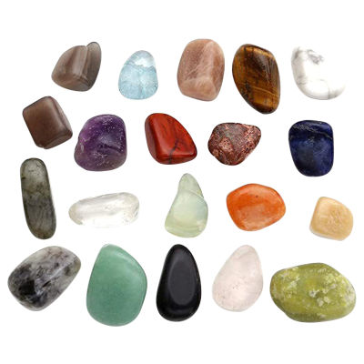 20pcs/set Multifunctional Meditation Healing Collection Home Decor Natural Crystal Chakra Anxiety Relief DIY Craft Gift Polished Reiki Mini Gemstone