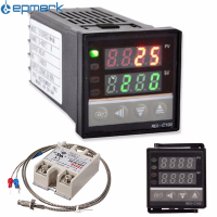 [electronicshop]ดิจิตอลจอแอลซีดี PID REX-C100 ควบคุมอุณหภูมิชุด + K Thermocouple + max.40a SSR