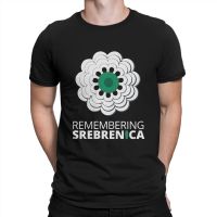 Awesome Remembering Srebrenica T-Shirt Men Round Neck 100% Cotton T Shirt Cities of Herzegovina Short Sleeve Tees Classic XS-4XL-5XL-6XL