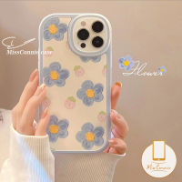 MissConnie เคสโทรศัพท์กันกระแทก Tpu นิ่ม,เคสป้องกันเลนส์ทรงรีแฟชั่นสำหรับ iPhone 11 13 12 Pro Max 7 8 Plus XR X XS Max 6 6S Plus SE 2020ภาพวาดสีน้ำมันรูปดอกไม้ฝาหลัง