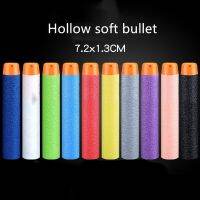 100pcs Soft Flexible General Purpose Compatible Multi-colored 7.2x1.3cm Hollow Bullets for Nerf Gun Toy Gun