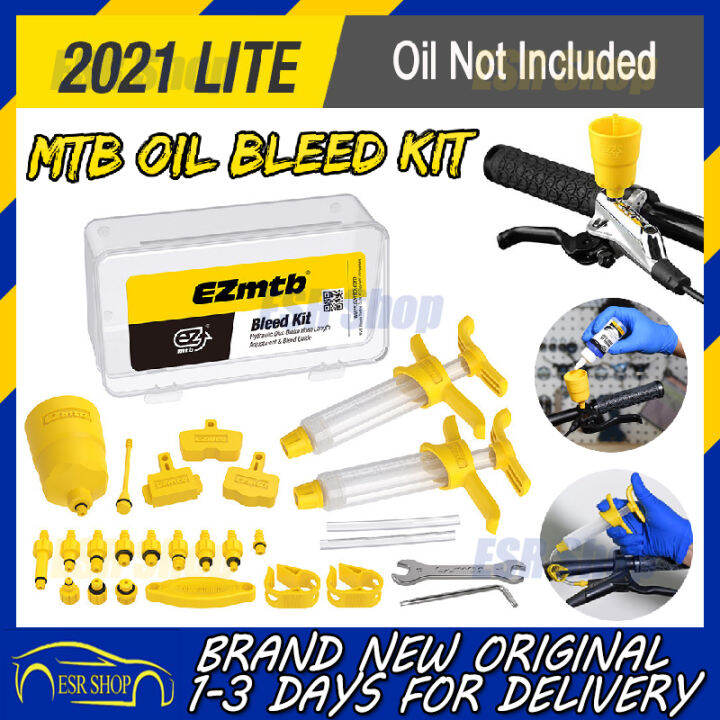 Park Tool hydraulic brake bleed kits come complete with a third hand to hold the syringe
