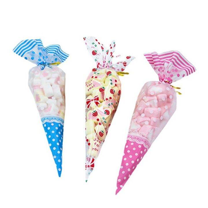 50pcs-popcorn-protein-candy-triangle-packaging-bag-baking-plastic-food-small-bundle