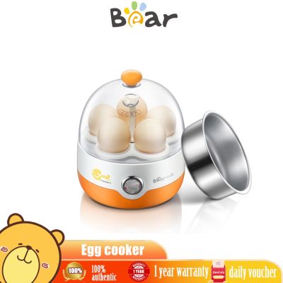 BEAR หม้อหุงไข่ 5 ความจุไข่ชั้นเดียวในครัวเรือนเครื่องนึ่งไข่อย่างรวดเร็วเครื่องต้มไข่ไฟฟ้า ZDQ-2201