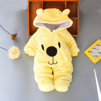 Newborn Winter Hoodie Romper Baby Clothing Boy Girls Clothes Cotton Cute Infant Bear Toddler Rompers