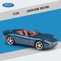 WELLY 1:24 JAGUAR XK180 Roadster จำลองรถคลาสสิกรุ่น Diecast โลหะยานพาหนะของสะสมเด็กรถของเล่น Gifts888