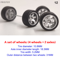 FRISTOY 4ชิ้น/เซ็ต1:64ขนาดล้อสำหรับอะไหล่แต่งรถรุ่นยางรถยนต์