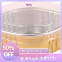 ?【HOT SALE】MUXI ถ้วยอบอลูมิเนียมฟอยล์ทรงสี่เหลี่ยมพร้อมฝาปิดแม่พิมพ์ซับคัพเค้กทนความร้อนกล่องเค้กขนมหวานพร้อมฝาเครื่องมือทำขนมอบ10ชิ้น