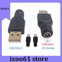 ixoo61 store USB Male to 5.5mm x 2.1mm DC Female Power Converter Adapter Connector Charger Adapter Computer Accessories