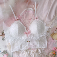 2021Sexy Rose Underwear Bra Set Bracier De Mujer Push Up Sexy Lingerie 2021 New Lolita Girl Kawaii Bras Breathable Bra and Panty Set