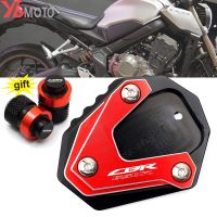 ✵ ใหม่สำหรับฮอนด้า CBR650R CB650R CB 650R CBR 650 R 2019-2023อุปกรณ์เสริมรถจักรยานยนต์ขาตั้งด้านข้างขาตั้งแผ่นขยายฝาครอบวาล์วฟรี