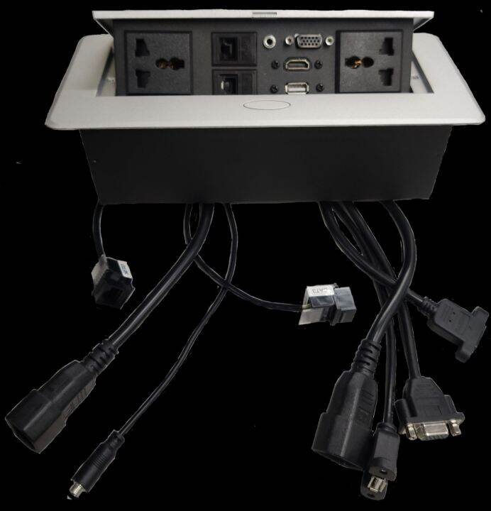 Popup Universal Outlet, HDMI Outlet, 3.5mm AUX Outlet, LAN Outlet