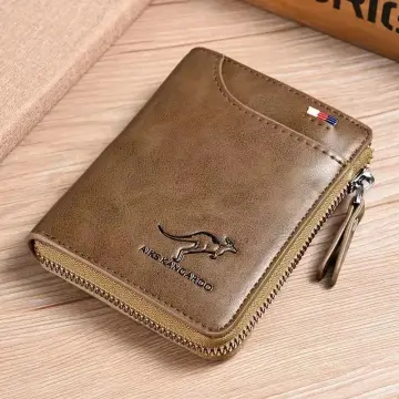 Delidaishu Designer Kangaroo Emblem Long Men's Wallet