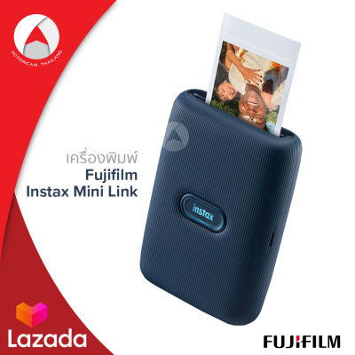 Fujifilm ปรินเตอร์ instax mini link สี Dark Denim รองรับกล้อง Fujifilm X Series และ GFX ปรินต์รูปจากมือถือด้วยบลูทูธ ผ่าน Instax Mini Link app ดาวน์โหลดฟรีใน iOS และ Google Play ใช้ฟิล์มรุ่น Instax Mini Film พิมพ์ภาพจากวิดีโอได้ เครื่องพิมพ์ขนาดเล็ก