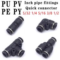 Inch Pneumatic Quick Coupling Plastic Quick Coupling 5/32 1/4 5/16 3/8 1/2 Trachea Hose Compressor Connector PU PE PV PY Hand Tool Parts Accessories