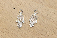 จี้เงินแท้ 92.5% Hamsa Hand ขนาด 10*18.8มิล (1ชิ้น)