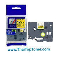 เทปพิมพ์อักษร สำหรับ Brother TZE-FX631 12mm ดำพื้นเหลือง เทปพันสายไฟ เทปเคลือบลามิเนต ชนิดยืดหยุ่นพิเศษ  (ออกใบกำกับภาษีได้)