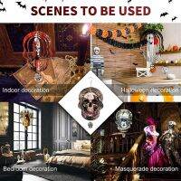 Sublimation Wind Spinner Blanks, Skull Shape 3D Aluminum Wind Powered Kinetic Sculpture for Yards &amp; Garden