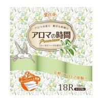 Hanataba Aroma ทิชชู่กระดาษชำระญี่ปุ่น แกนกลิ่นยูคาลิปตัส ละลายน้ำได้ หนา2ชั้น 25เมตร 18ม้วน