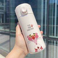 Pink Panther Vacuum Cup Mug Stainless Steel Water Bottle Cute Child Student Safety Student Keep Cold Drink Cup Flasks Thermoses