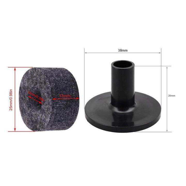 8pcs-cymbal-stand-25mm-felt-washer-2pcs-cymbal-sleeves-replacement-for-shelf-drum-kit