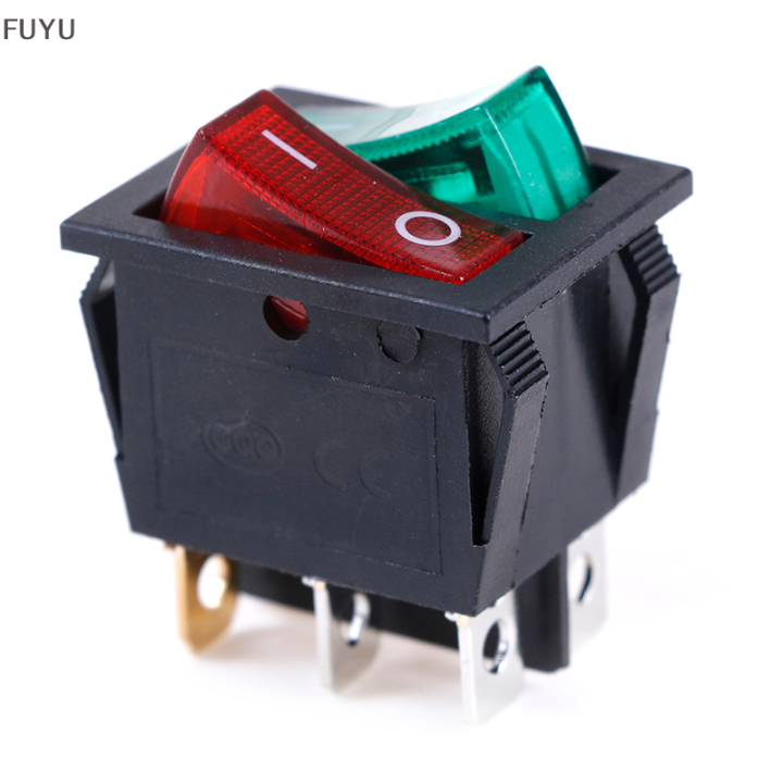 fuyu-6-pin-on-off-double-spst-rocker-boat-switch-250v-15a-125v-20a-red-green-light