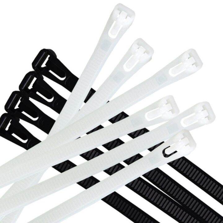 100Pcs Releasable Nylon Cable Ties Reusable Zip Tie Strap 8*150/200/250