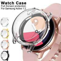 Case For Samsung galaxy watch Active 2 40mm 44mm Active 1 cover bumper Accessories Full coverage silicone Screen Protector