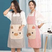 Fashion waterproof and oil cooking apron household kitchen lovely han edition female corset thin printing office work