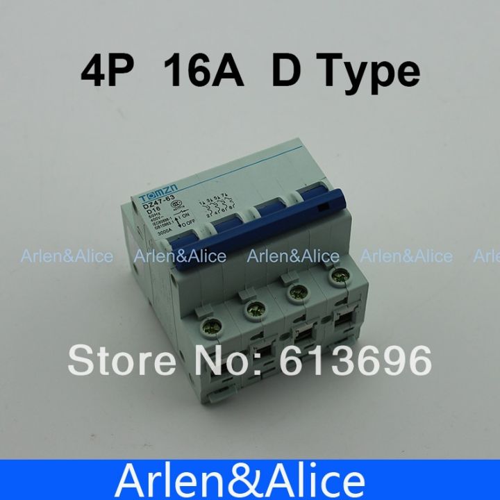 【▼Hot Sales▼】 quan59258258 4 P 16a D Type 240V/415V วงจร Mcb 4ขั้ว