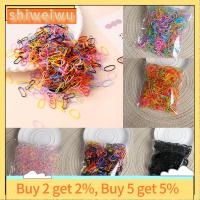 SHIWEIWU2558285 500pcs แผ่นยางรอง ยางรัดผมใช้แล้วทิ้ง ชุดคลุมศีรษะ อีลาสติก ยางรัดผม อุปกรณ์เสริมผม สีสันสดใส ที่มัดผมหางม้า สาวๆ