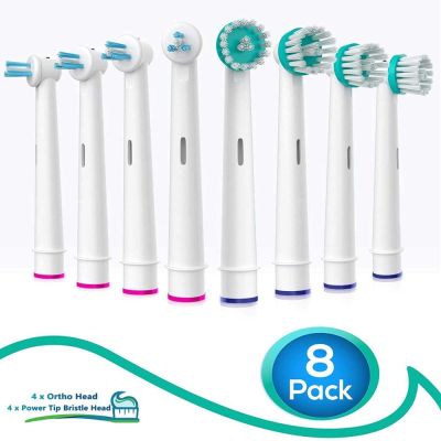 หัวแปรงสีฟันไฟฟ้าสำหรับจัดฟัน Oral-B การเปลี่ยนหัวแปรงสะอาด