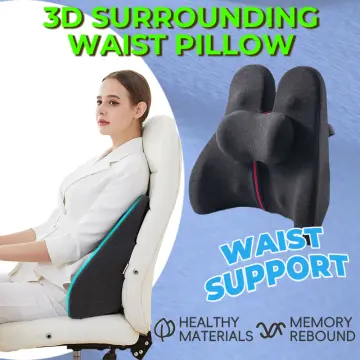 Lumbar Support Pillow for Office Chair Car, Gaming Chair Lower Back Pain  Relief Memory Foam Cushion with 3D Mesh Cover Ergonomic Orthopedic Back Rest