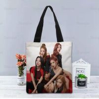 Custom ITZY KPOP Tote Bag Canvas Fabric Handbag Two Sides Printed Shopping Bag Traveling Casual Useful Shoulder Bag 0512