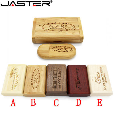 JASTER 1ชิ้นฟรีโลโก้ที่กำหนดเองไม้กล่อง Usb ไดรฟ์ปากกา8กิกะไบต์16กิกะไบต์32กิกะไบต์ Usb แฟลชไดรฟ์ Memory Stick โลโก้ลูกค้าของขวัญแต่งงาน