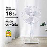 Sanshiro Electric fan พัดลมตั้งพื้น 18 นิ้ว สีเทาอ่อน