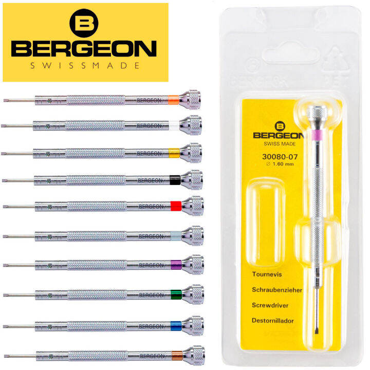 Lot De 10 Lames De Tournevis Droites Bergeon 30080-A - Qualité Suisse, Pour Montres Et Travaux De Précision