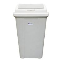 NBI ถังขยะ KASSA HOME  ฝาสปริง ทรงเหลี่ยม 45 ลิตร รุ่น PN6046 ขนาด 25 x 38 x 70 ซม. สีเทา Trash Can  ที่ใส่ขยะ