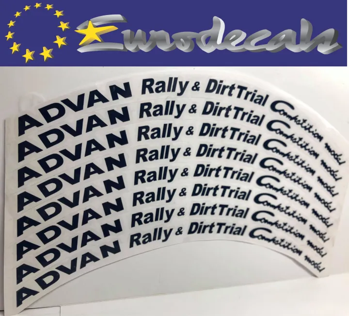 Eurodecals ADVAN Rally & Dirt Trial cut out sticker for mags | Lazada PH