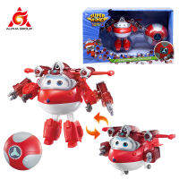 Super Wings S6 5นิ้ว Transforming Jett &amp; Ball-Iron Power Robots Deformation To Airplane Action Figures อะนิเมะของเล่นเด็ก